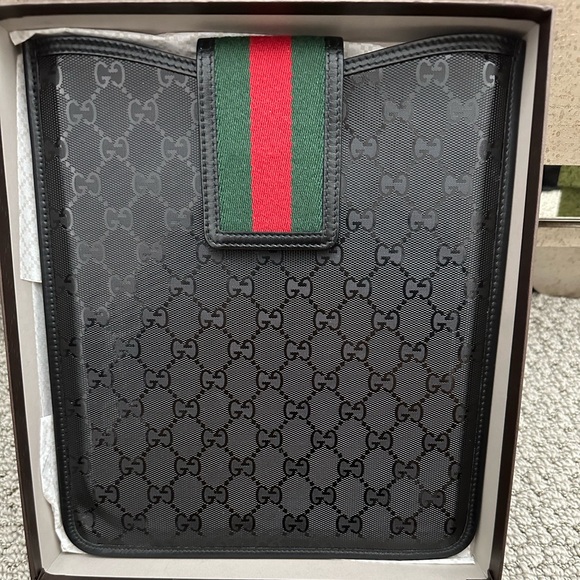 Gucci Imprime Leather iPad Case - Picture 1 of 5